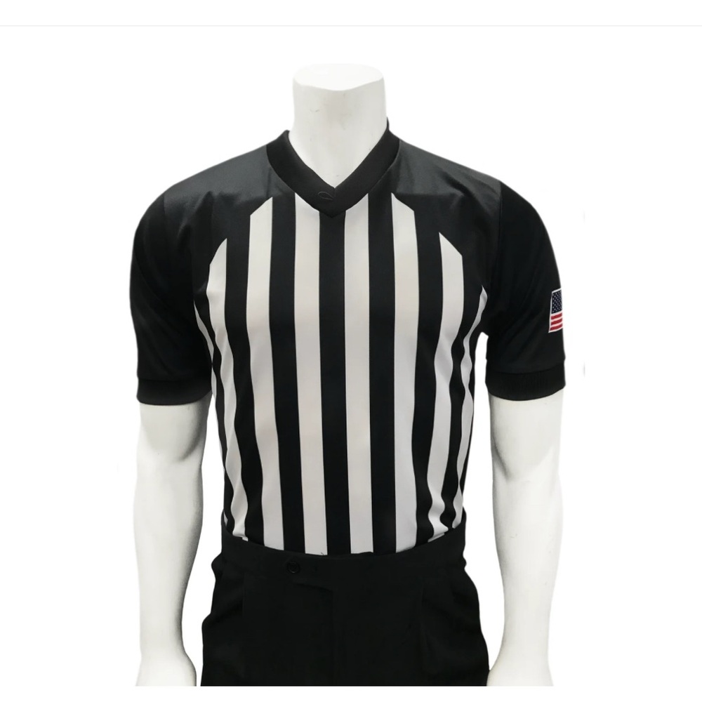 Black and White Striped Men's Shirt
